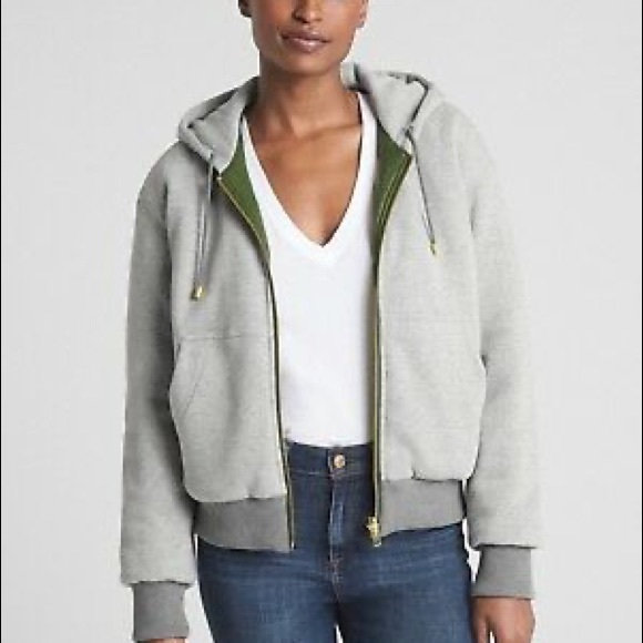 GAP Sweaters - Gap Reversible Puffer Tweed Green Sz M